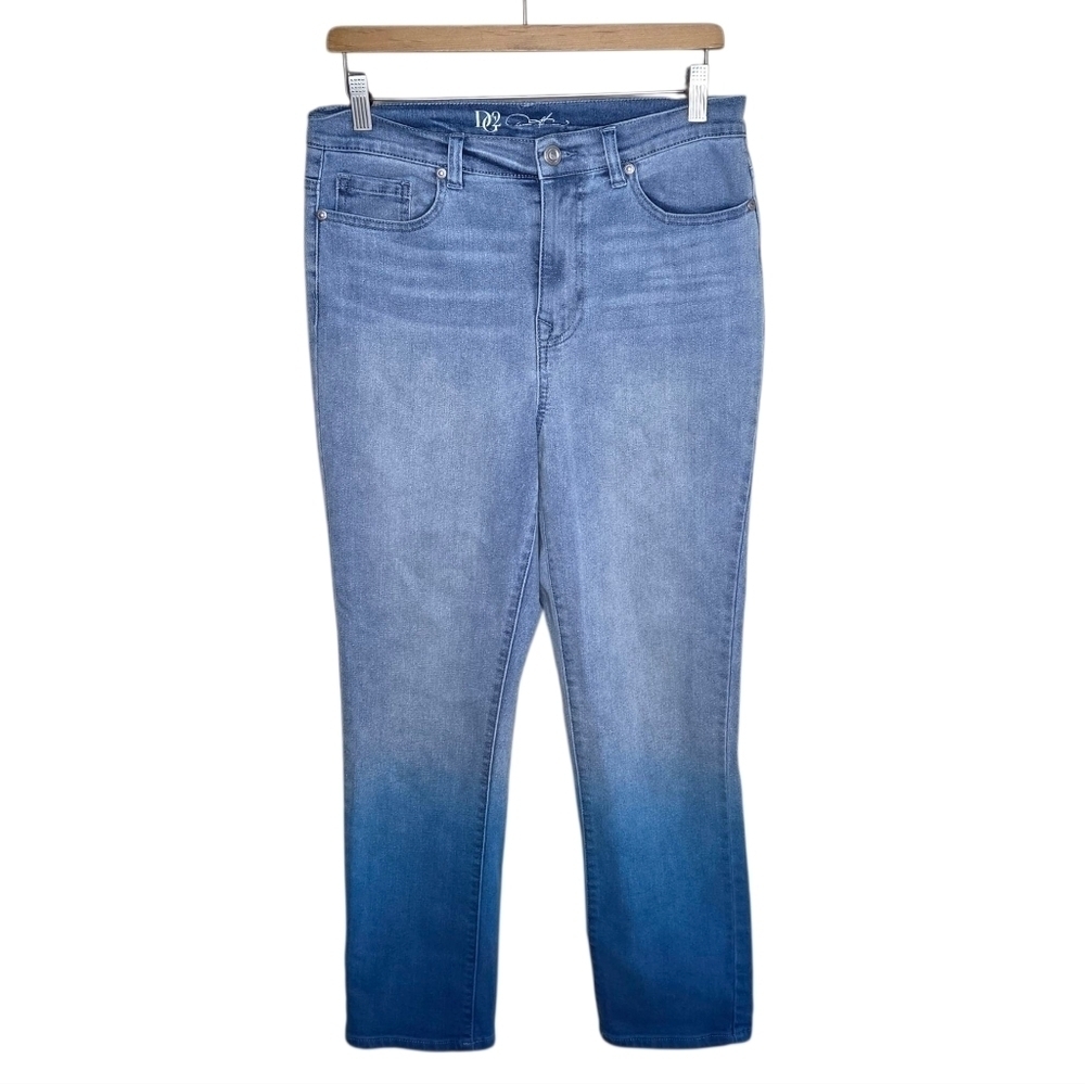 DG2 by Diane Gilman | Blue Dip Dye Gradient Cropped Skinny Jeans Size 6T